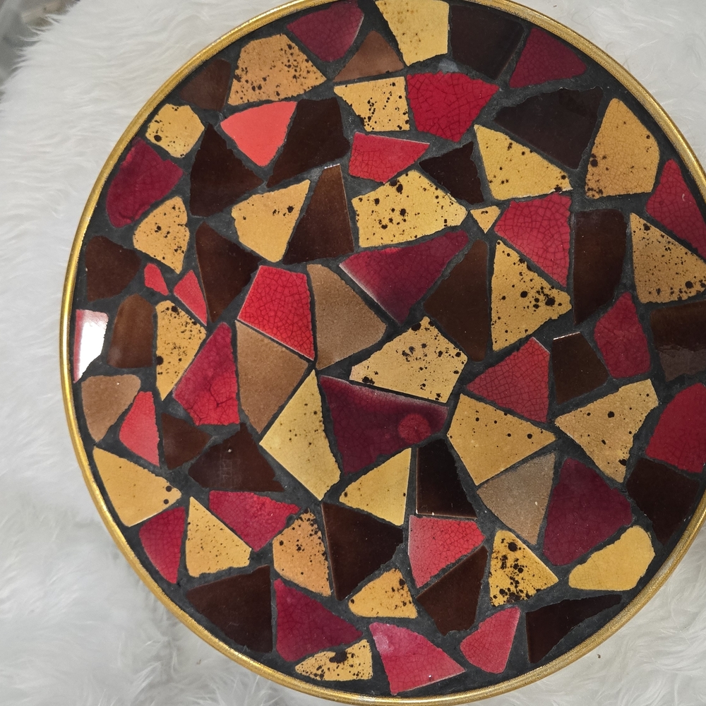 Source Unknown‎ Red and Brown Ceramic Art Piece